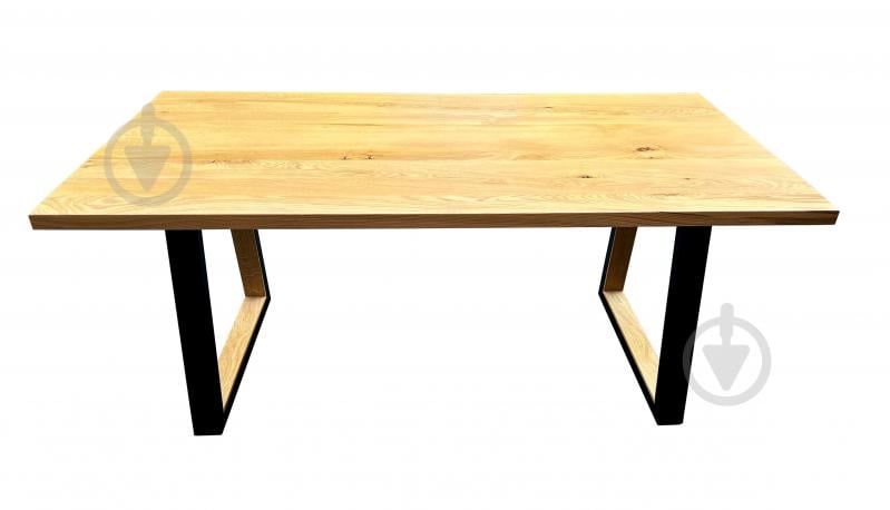 Стол обеденный Chikago массив дуба 1800x800x750мм дуб/дуб/черный - фото 3