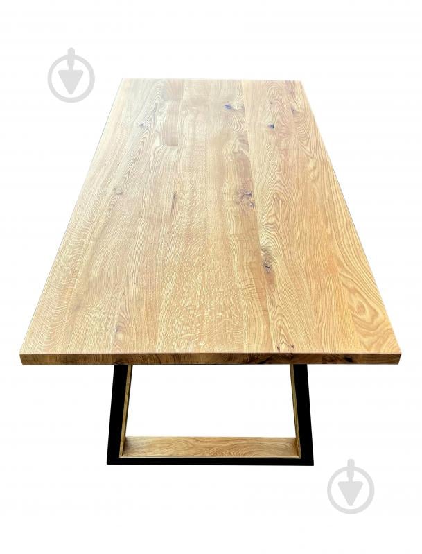 Стол обеденный Chikago массив дуба 1800x800x750мм дуб/дуб/черный - фото 4