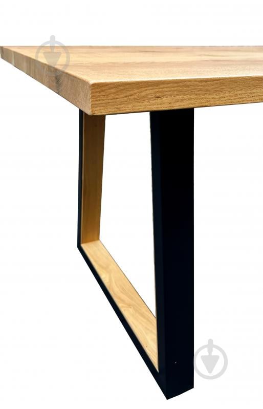 Стол обеденный Chikago массив дуба 1800x800x750мм дуб/дуб/черный - фото 5