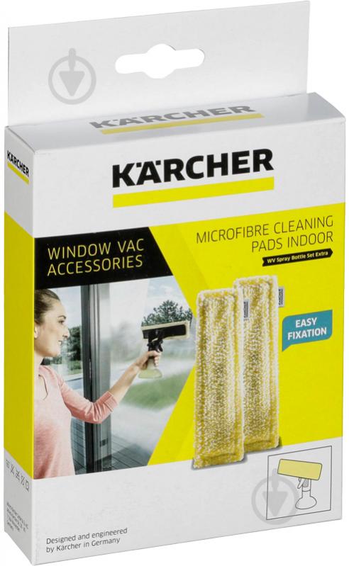 Серветки Karcher мікроволоконні до віконних пилососів WV І WVP для внутрішніх робіт 2 шт 2.633-130.0 - фото 2