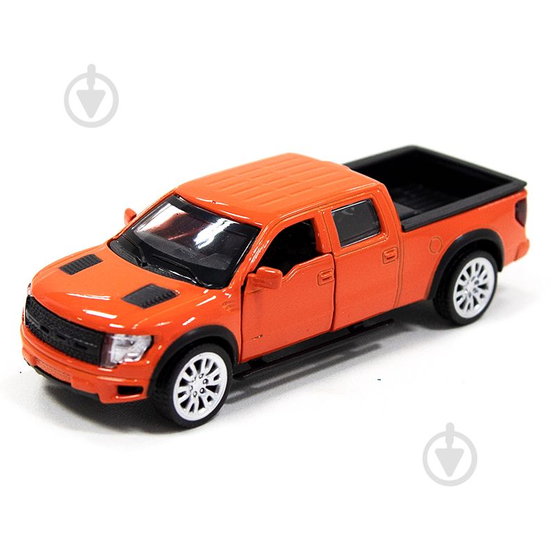 Машинка TechnoDrive 1:32 FORD F-150 SVT Raptor (оранжевый) 250262 - фото 1