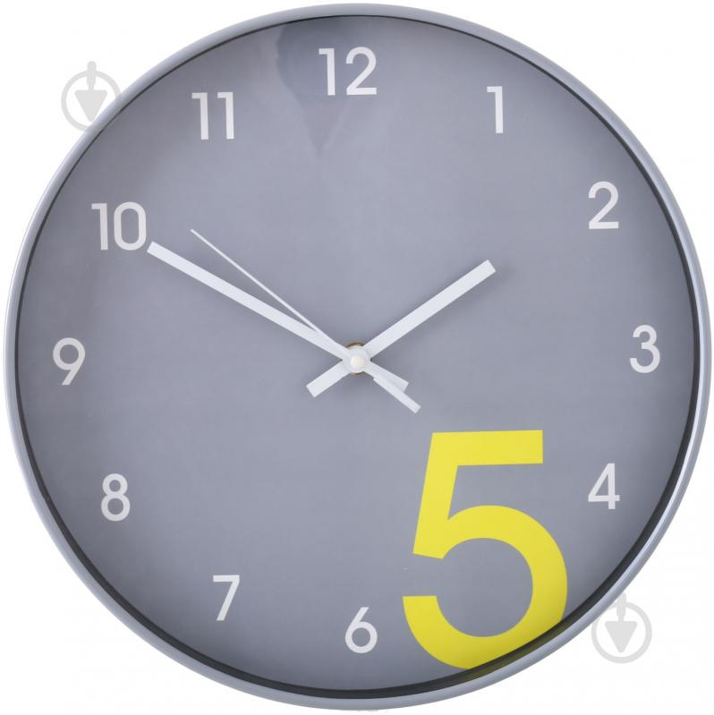 Часы настенные Five серый - фото 1