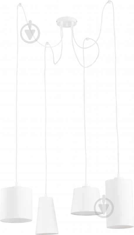 Люстра подвесная TK Lighting Ben 4x60 Вт E27 белый 1551 - фото 1