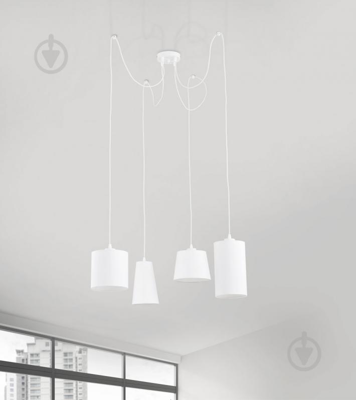Люстра подвесная TK Lighting Ben 4x60 Вт E27 белый 1551 - фото 2