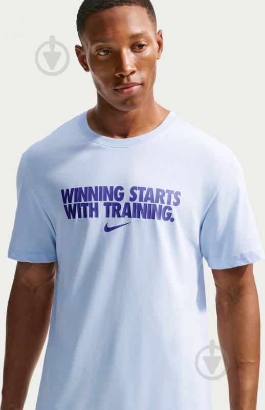 Футболка Nike M NK DF TEE WINNING HV4187-407 р.M блакитний - фото 4