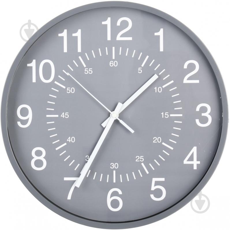 Часы настенные Timer 35,5x4,1 см серый - фото 1