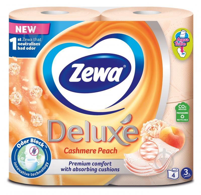 Туалетная бумага Zewa Deluxe с ароматом персика трехслойная 4 шт. - фото 2