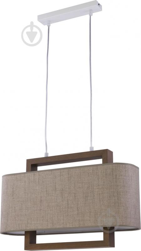 Люстра подвесная TK Lighting Artemida 1x60 Вт E27 орех/лен 2559 - фото 1