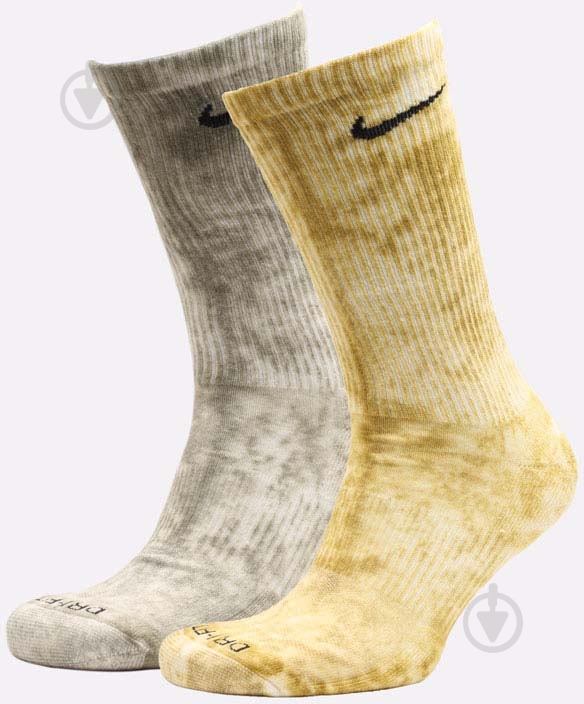 Носки Nike Everyday Plus DM3407-907 р.S серый/желтый 2 шт. - фото 1 Носки Nike Everyday Plus DM3407-907 р.S серый/желтый 2 шт. - фото 1