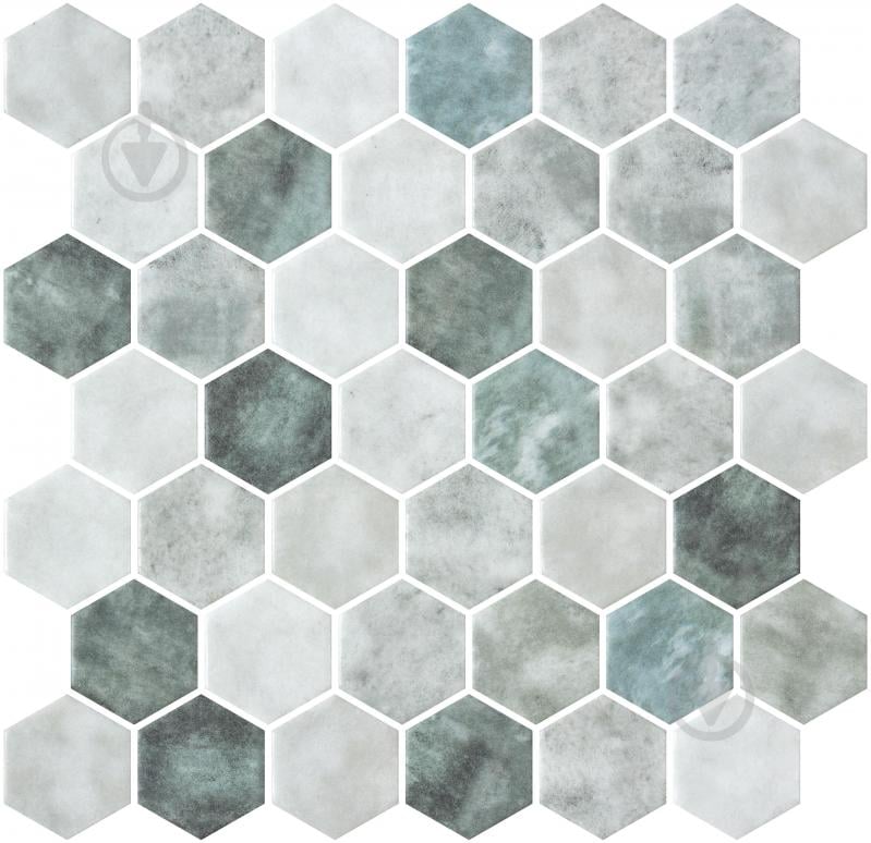 Мозаїка Onix Hex XL Shabby Green Matte 2006197/459 (51,60 мм) 28,6x28,4 см - фото 1