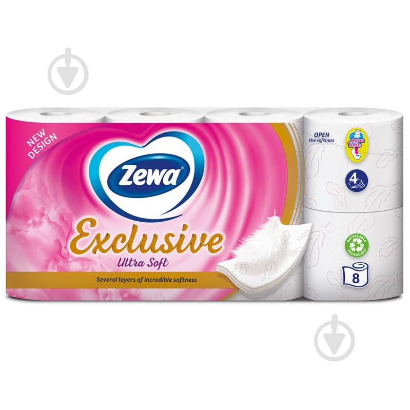 Туалетная бумага Zewa Exclusive четырехслойная 8 шт. - фото 2