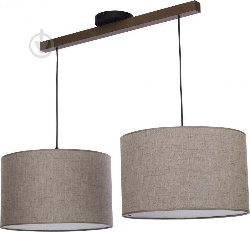 Люстра подвесная TK Lighting Troy 2x60 Вт E27 орех/лен 2646 - фото 1