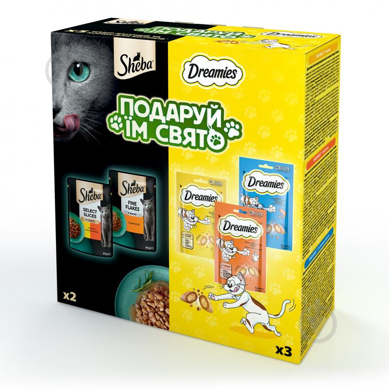 Лакомство котов Sheba набор Подари им праздник 350 г - фото 1 Лакомство котов Sheba набор Подари им праздник 350 г - фото 1
