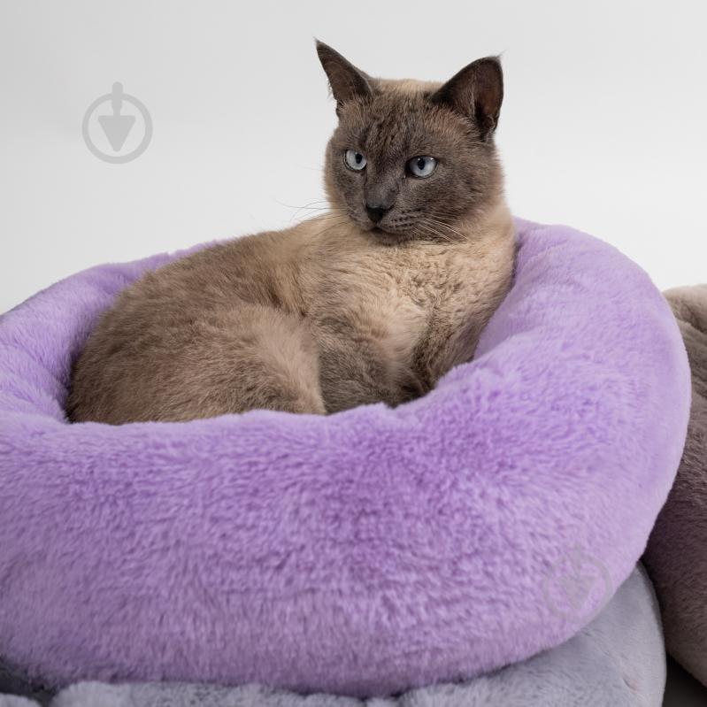 Лежак Fanny Animals кругла 45 см лавандова - фото 4