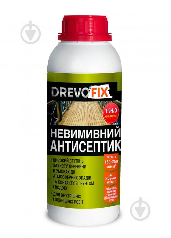 Антисептик DrevoFix незмивний концентрат 1:9 зелений мат 1 кг - фото 1