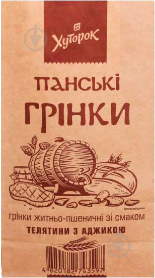 Гренки Панские ржано-пшеничные телятина с аджикой 100 г (4820182743597) - фото 1