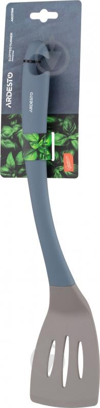 Лопатка з прорізями Ardesto Gemini 35 см сіро-синя AR2178B - фото 1 Лопатка з прорізями Ardesto Gemini 35 см сіро-синя AR2178B - фото 1