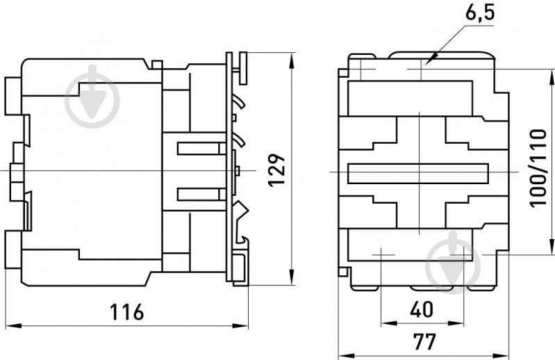 Контактор E.NEXT e.pro.ukc.3.40.230.1NO+1NC 40А p009111 - фото 2