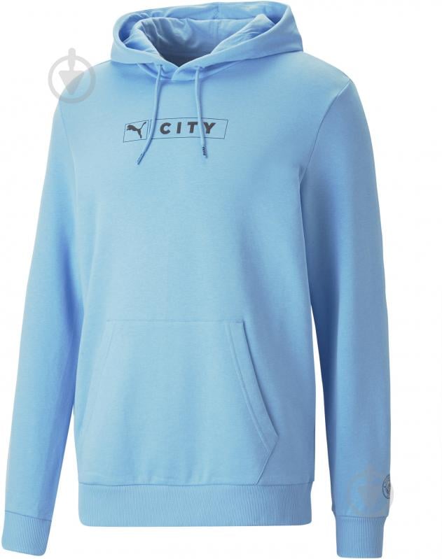 Джемпер Puma MCFC FTBLLEGACY HOODY 76947910 р. M голубой - фото 1