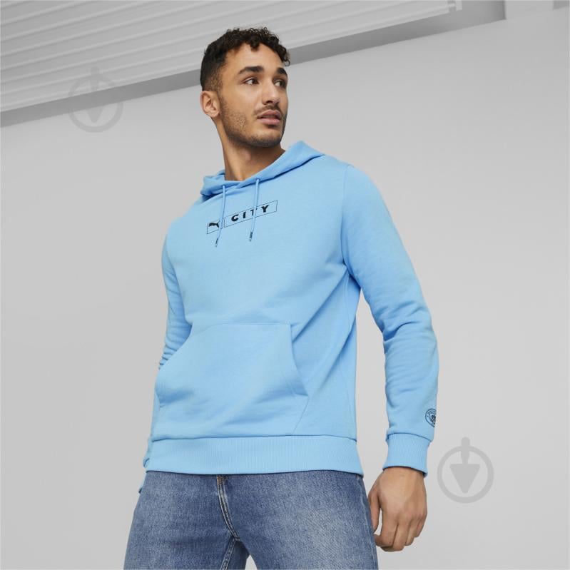 Джемпер Puma MCFC FTBLLEGACY HOODY 76947910 р. M голубой - фото 3