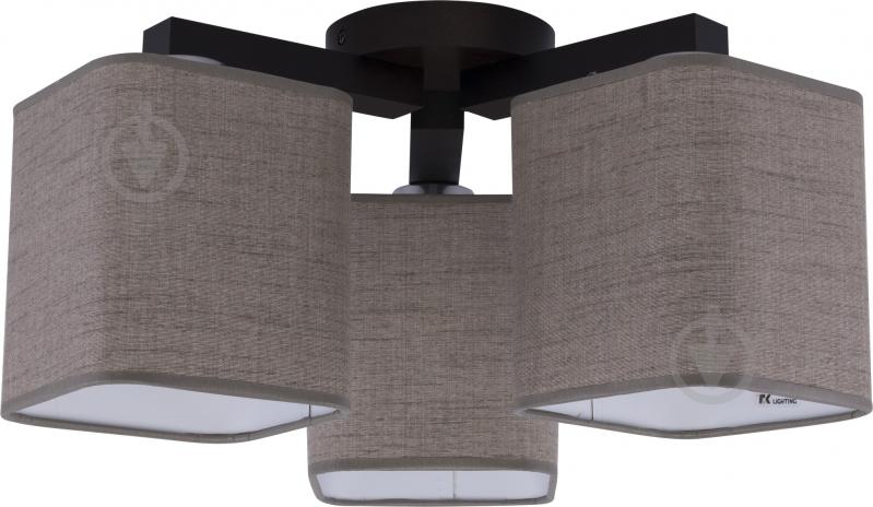 Люстра потолочная TK Lighting Nadia 3x60 Вт E27 венге/лен 2660 - фото 1