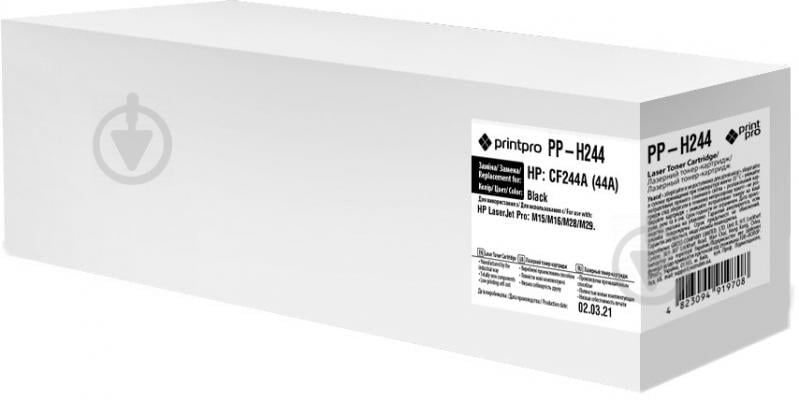 Картридж PrintPro HP CF244A (44A) (PP-H244) black - фото 1