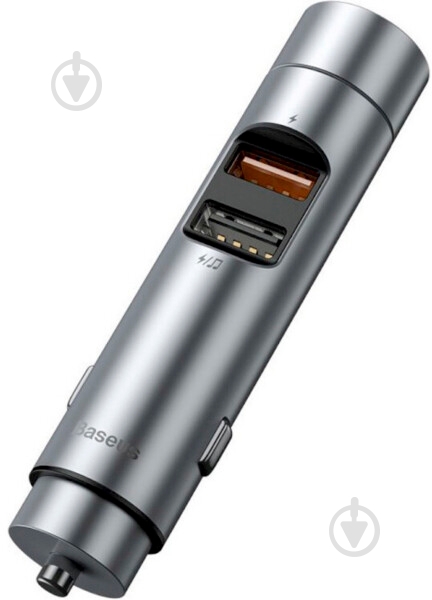 FM-трансмиттер BASEUS Energy Column Car Wireless MP3 Charger Silver (CCNLZ-C0S) - фото 3