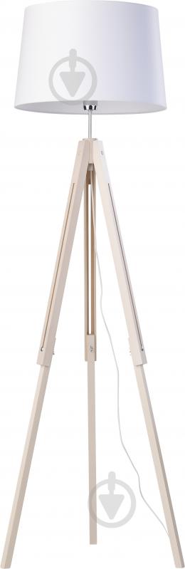 Торшер TK Lighting Lorenzo 60 Вт E27 белый/дерево 2972 - фото 1 Торшер TK Lighting Lorenzo 60 Вт E27 белый/дерево 2972 - фото 1