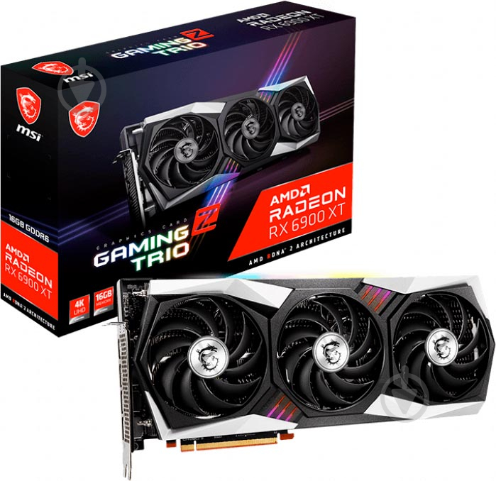 Видеокарта MSI Radeon RX 6900 XT GAMING Z TRIO 16GB GDDR6 256bit (Radeon RX 6900 XT GAMING Z TRIO 16G) - фото 1