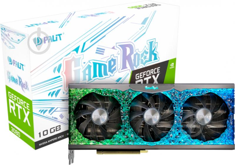 Видеокарта Palit NVIDIA GeForce RTX 3080 GameRock V1 10GB GDDR6 320bit (NED3080U19IA-1020G/LHR) - фото 1