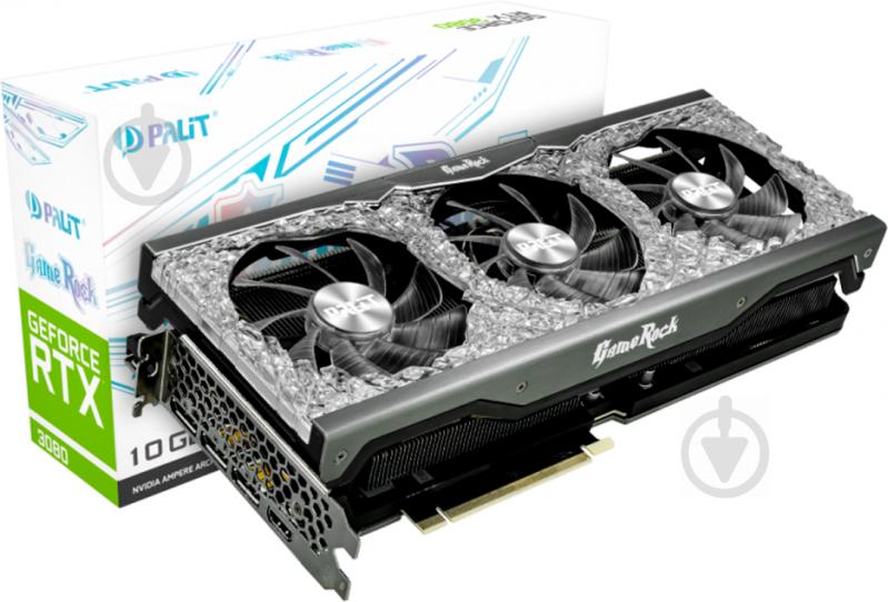 Видеокарта Palit NVIDIA GeForce RTX 3080 GameRock V1 10GB GDDR6 320bit (NED3080U19IA-1020G/LHR) - фото 12