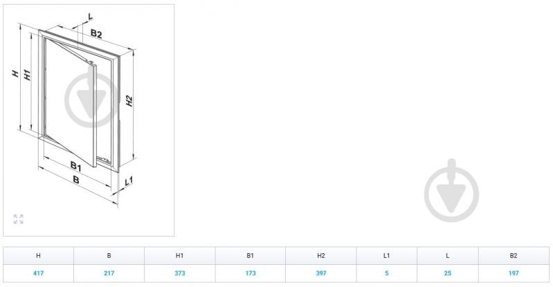 Дверцы ревизионные Вентс Д 200x400 - фото 3