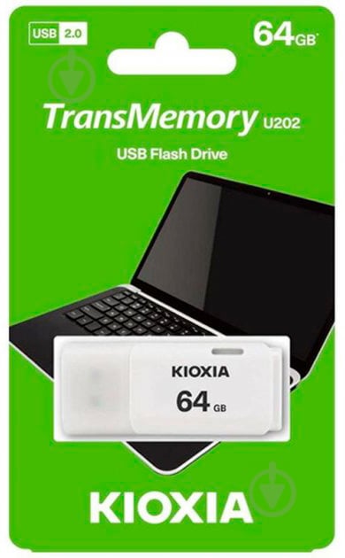 Флешпам'ять USB KIOXIA TransMemory U202 64 ГБ USB 2.0 white (LU202W064GG4) - фото 3