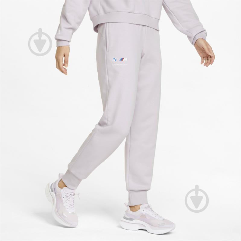 Штани Puma BMW MMS Wmn ESS Sweat Pants 53424806 р. XS бузковий - фото 1