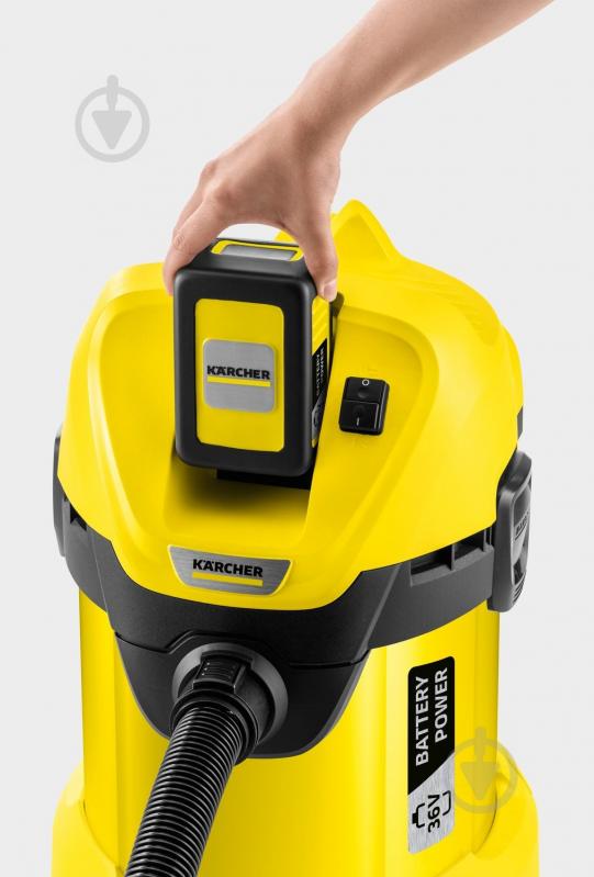 Пилосос Karcher WD 3 Battery 9.611-730.0 + мішки yellow - фото 4