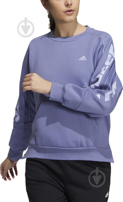 Свитшот Adidas W SI WORD CRE GT6361 р. M сиреневый - фото 1