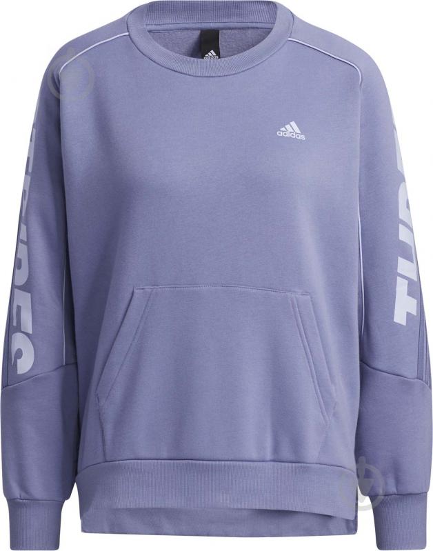 Свитшот Adidas W SI WORD CRE GT6361 р. M сиреневый - фото 4