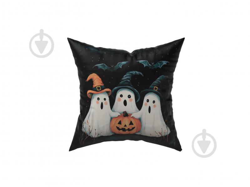 Подушка декоративная Three halloween ghosts 45x45 см черный с рисунком La Nuit - фото 2