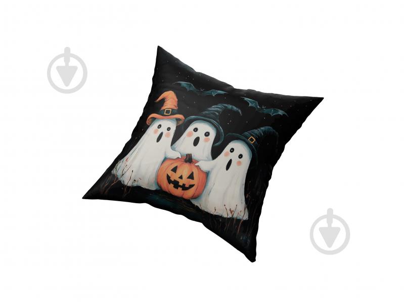 Подушка декоративная Three halloween ghosts 45x45 см черный с рисунком La Nuit - фото 3