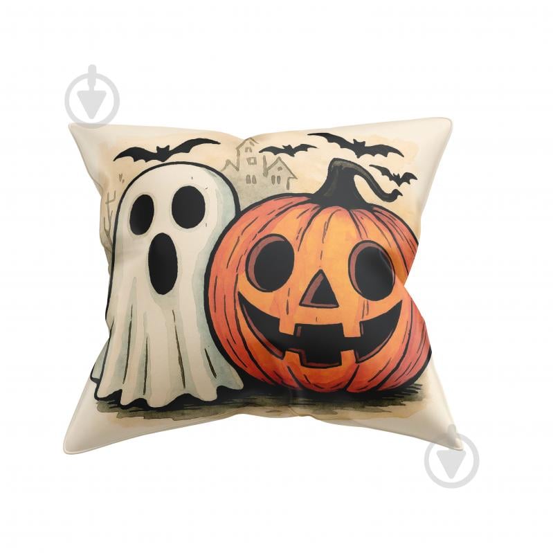 Подушка декоративная Halloween friend 45x45 см бежевый с рисунком La Nuit - фото 1 Подушка декоративная Halloween friend 45x45 см бежевый с рисунком La Nuit - фото 1