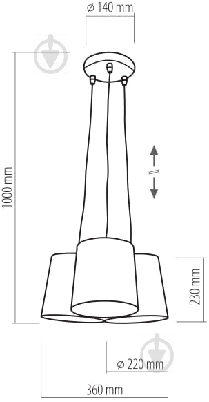 Люстра підвісна TK Lighting Artos Colour 3x60 Вт E27 різнокольоровий 2214 - фото 3