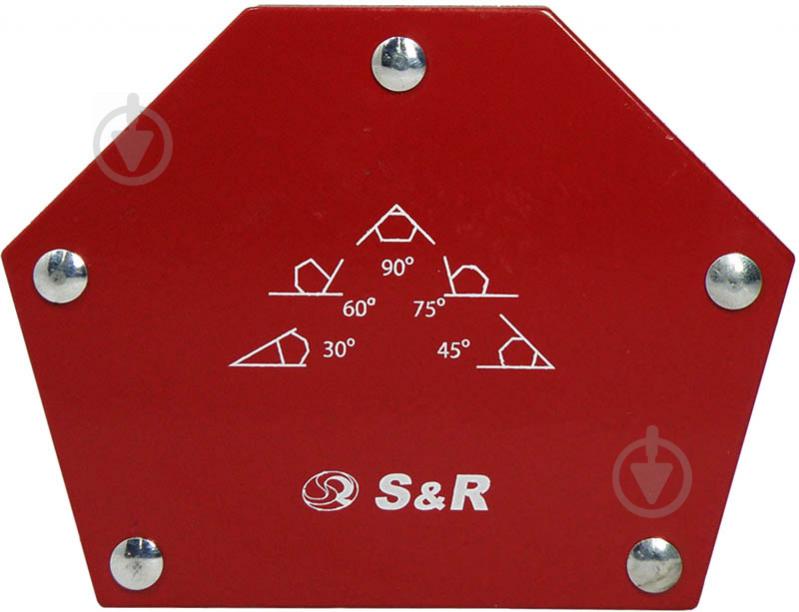 Фиксатор S&R угольник магнитный для сварки 5-угольный вес до 23кг 290201009 - фото 2