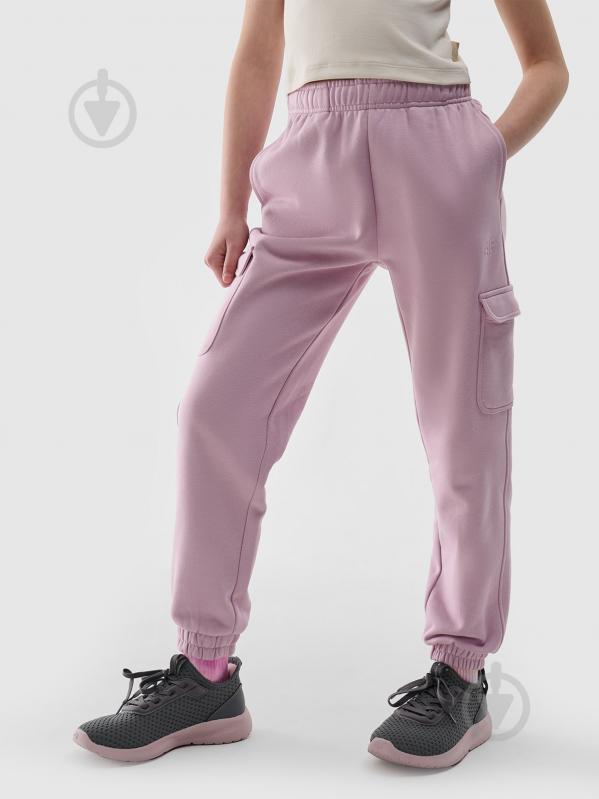 Штани 4F TROUSERS CAS F1135 4FJWSS25TTROF1135-52S р. 158 рожевий - фото 1