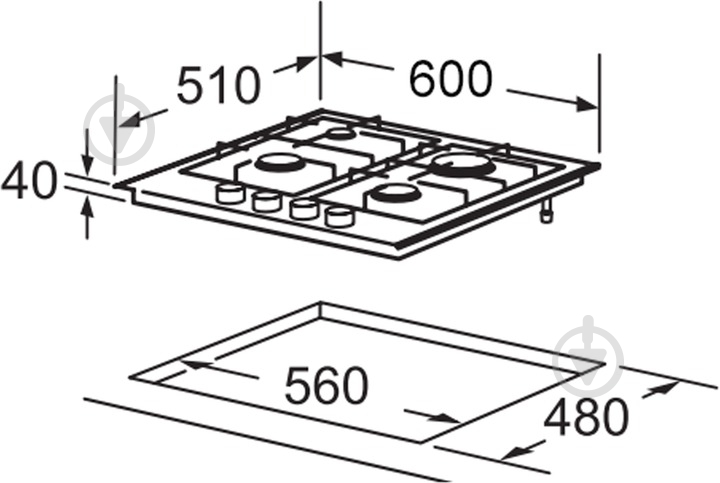 Комплект встраиваемой техники Interline духовой шкаф OEG 740 KTD BA + варочная поверхность HGG 763 FGT BM - фото 14 Комплект встраиваемой техники Interline духовой шкаф OEG 740 KTD BA + варочная поверхность HGG 763 FGT BM - фото 14