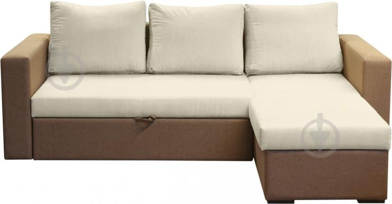 Диван угловой Embawood Виктория правый коричневый 2300x1630x770 мм - фото 1