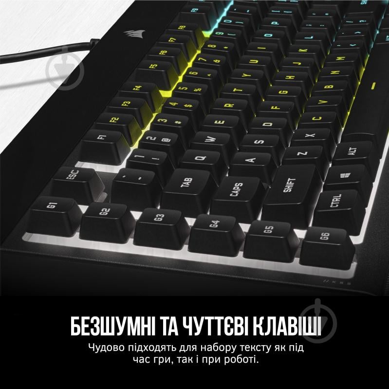 Клавиатура Corsair K55 RGB Pro USB (CH-9226765-RU) black - фото 13