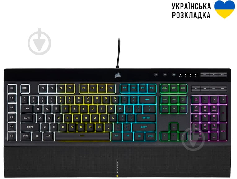 Клавиатура Corsair K55 RGB Pro USB (CH-9226765-RU) black - фото 1