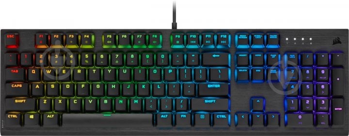 Клавиатура Corsair K60 RGB PRO Low Profile USB (CH-910D018-RU) black - фото 1