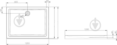 Поддон душевой Aquaform Space 90x120 - фото 2