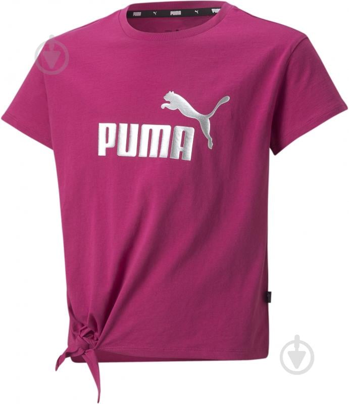 Футболка Puma ESS+ Logo Knotted Tee 84695614 малиновый - фото 1